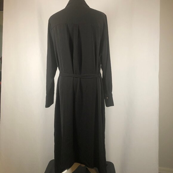 Worthington Black Button-Front Shirt Dress – XXL – Minimalist & Chic - Picture 5 of 11